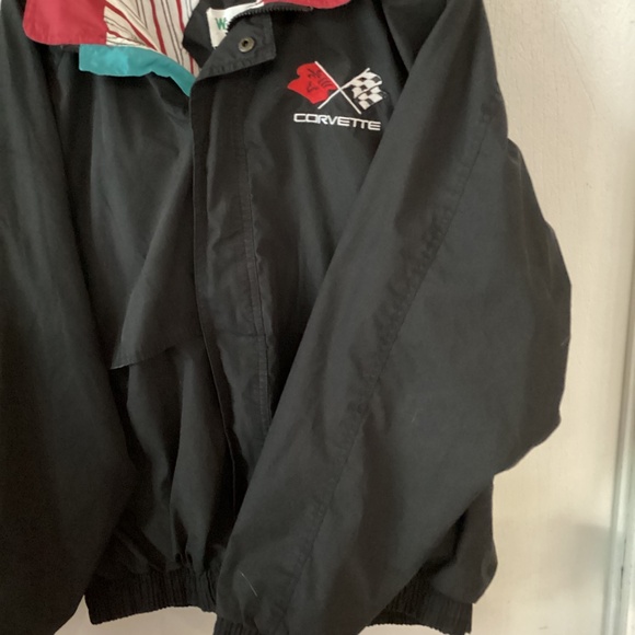 Corvette WinnerMate Colorblock Windbreaker Black/Red Jacket size XL - Picture 6 of 10